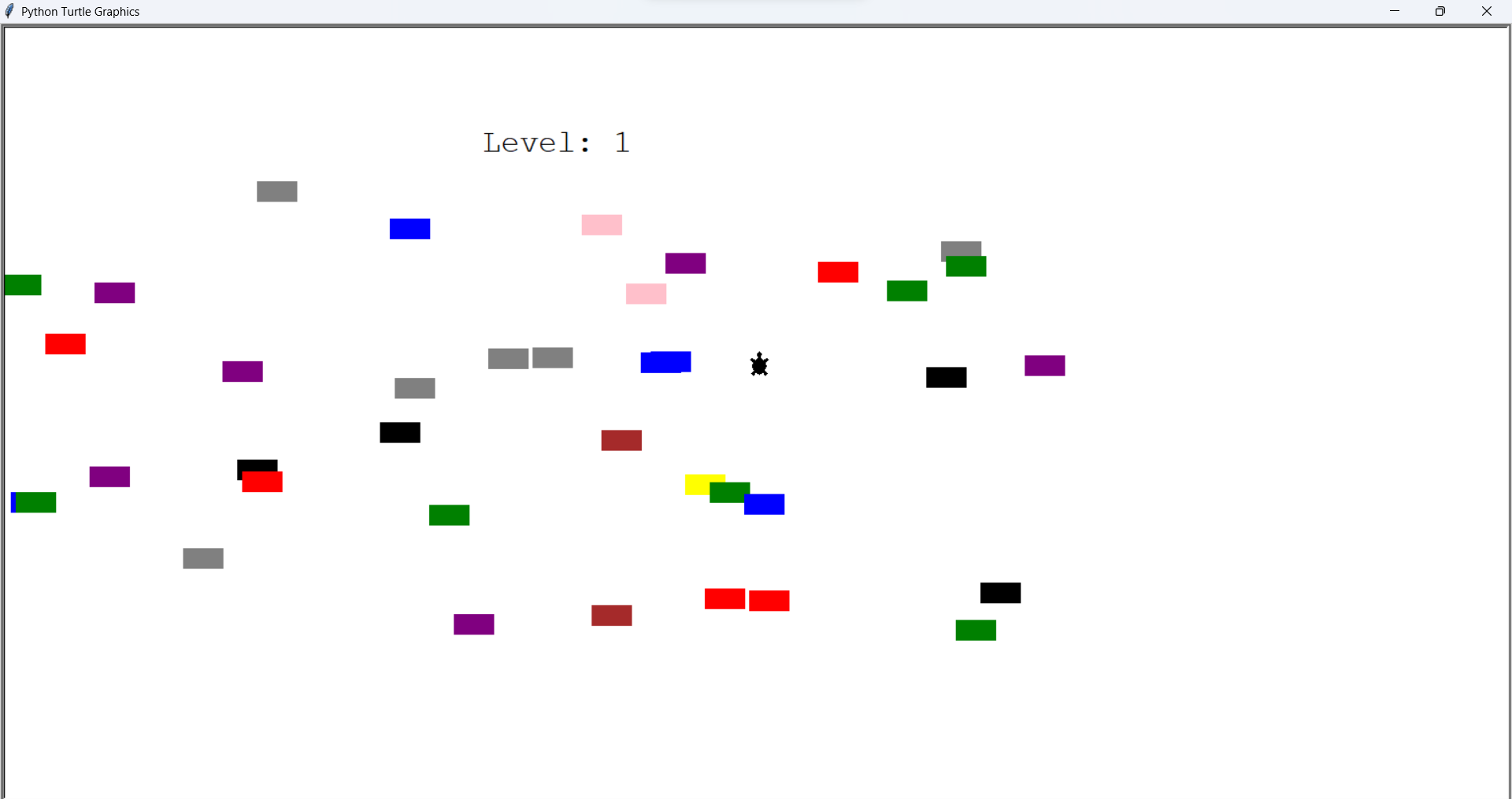 Um jogo feito com a biblioteca Turtle do Python