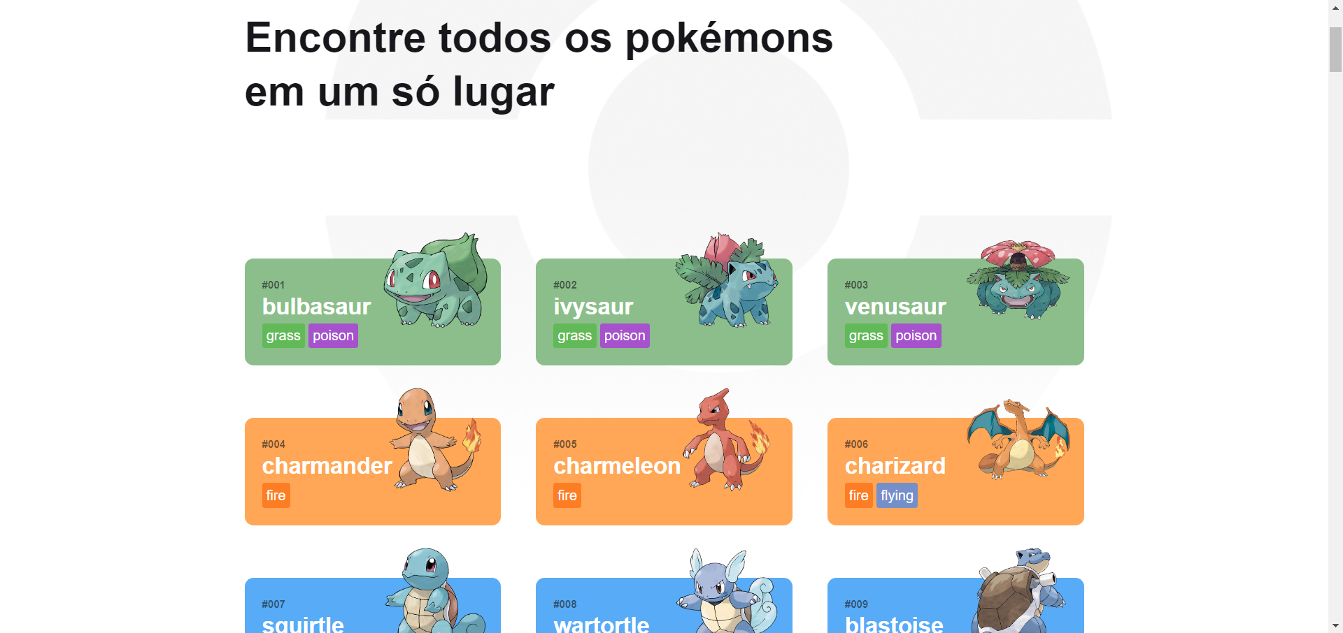 React Pokédex